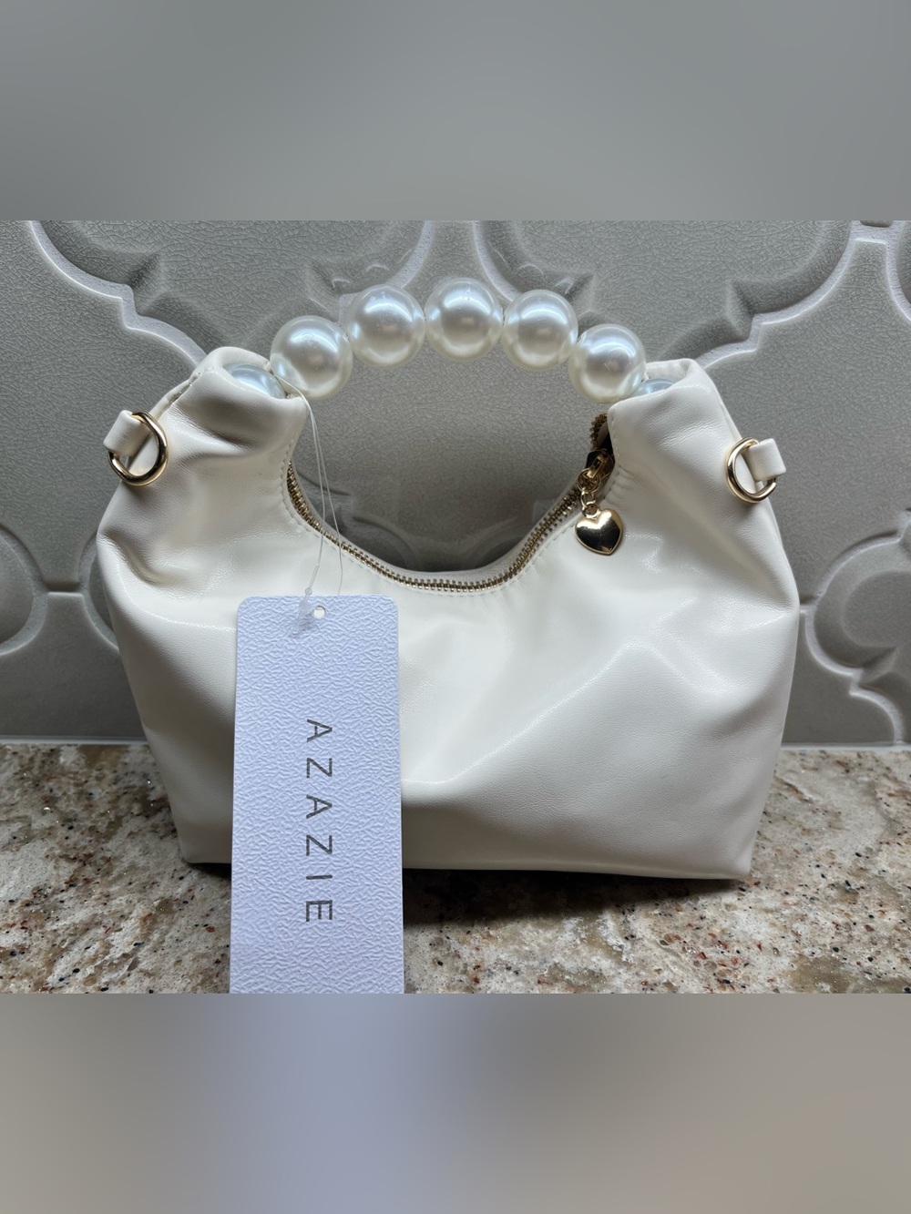Azazie Pearl Handle Handbag